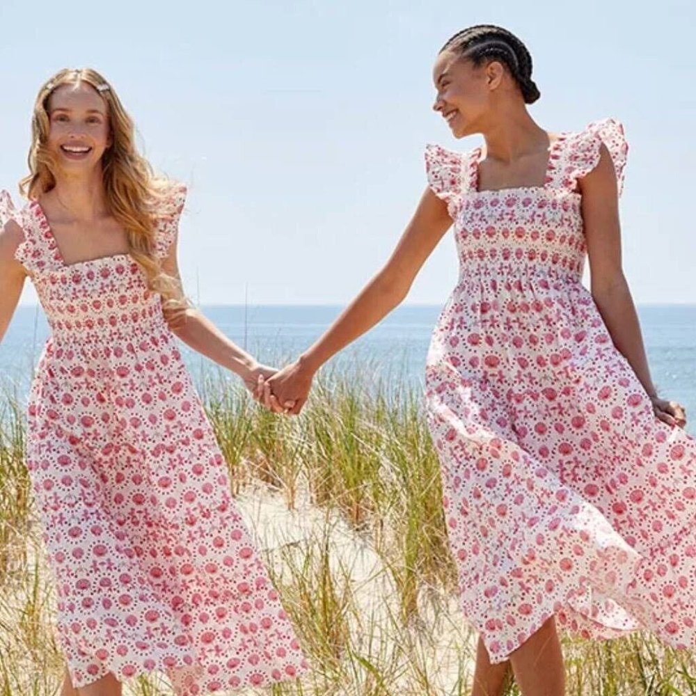 NWT Hill House Ellie Dress in Mermaid print, Size XXS